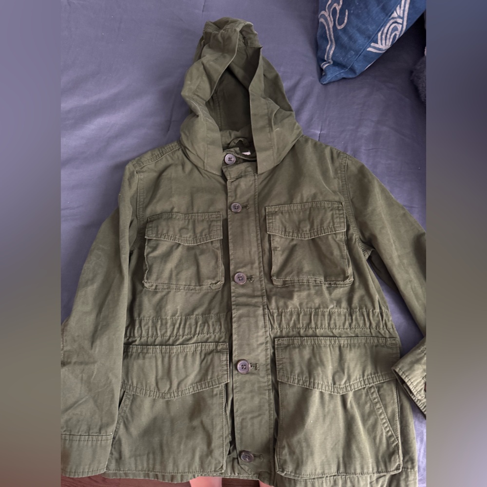 Olive Green Hooded Jacket